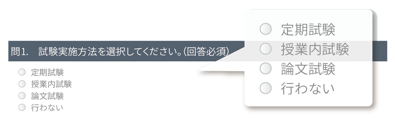 試験実施方法を入力