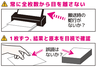 OMRの基本-スキャナ-搬送時の蛇行-誤読の目視確認